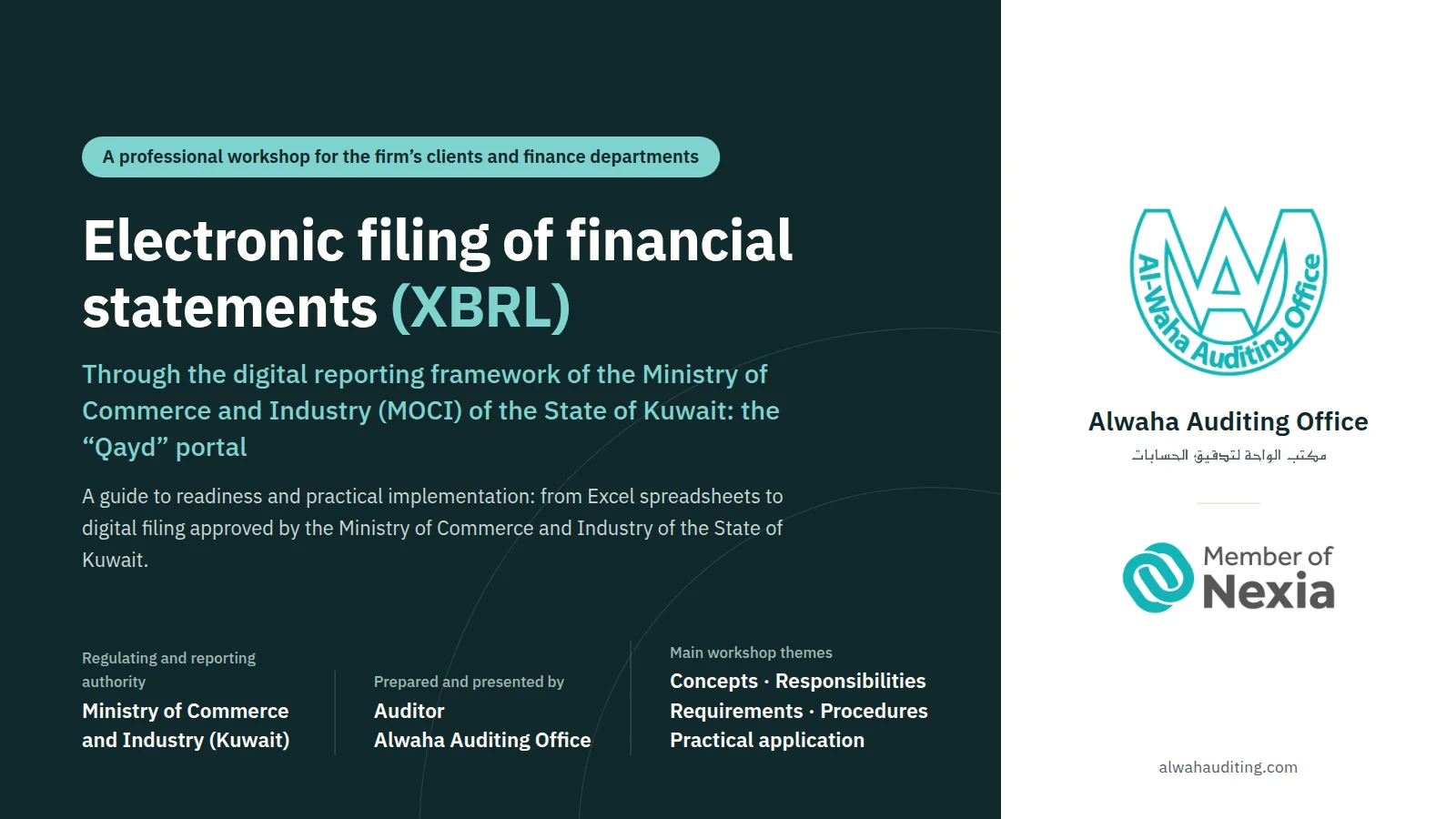 Slide 1: Electronic filing of financial statements (XBRL)